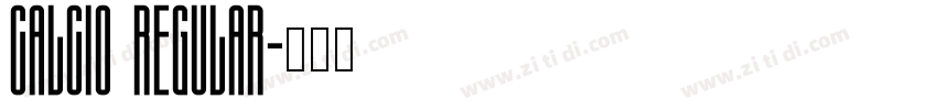 Calcio Regular字体转换